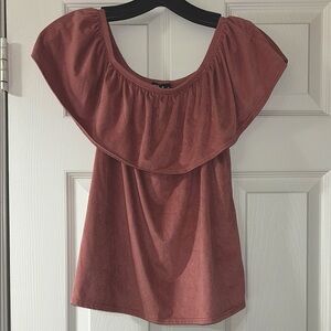 TMG New York Off-Shoulder Top in Dusty Rose